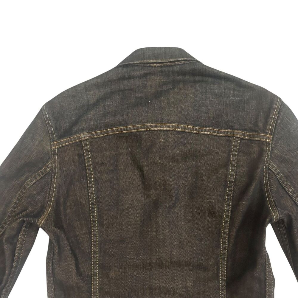 Levis Capital E Trucker Jacket Womens XS Black Denim Slim Fit Made USA Stretch - Picture 9 of 12